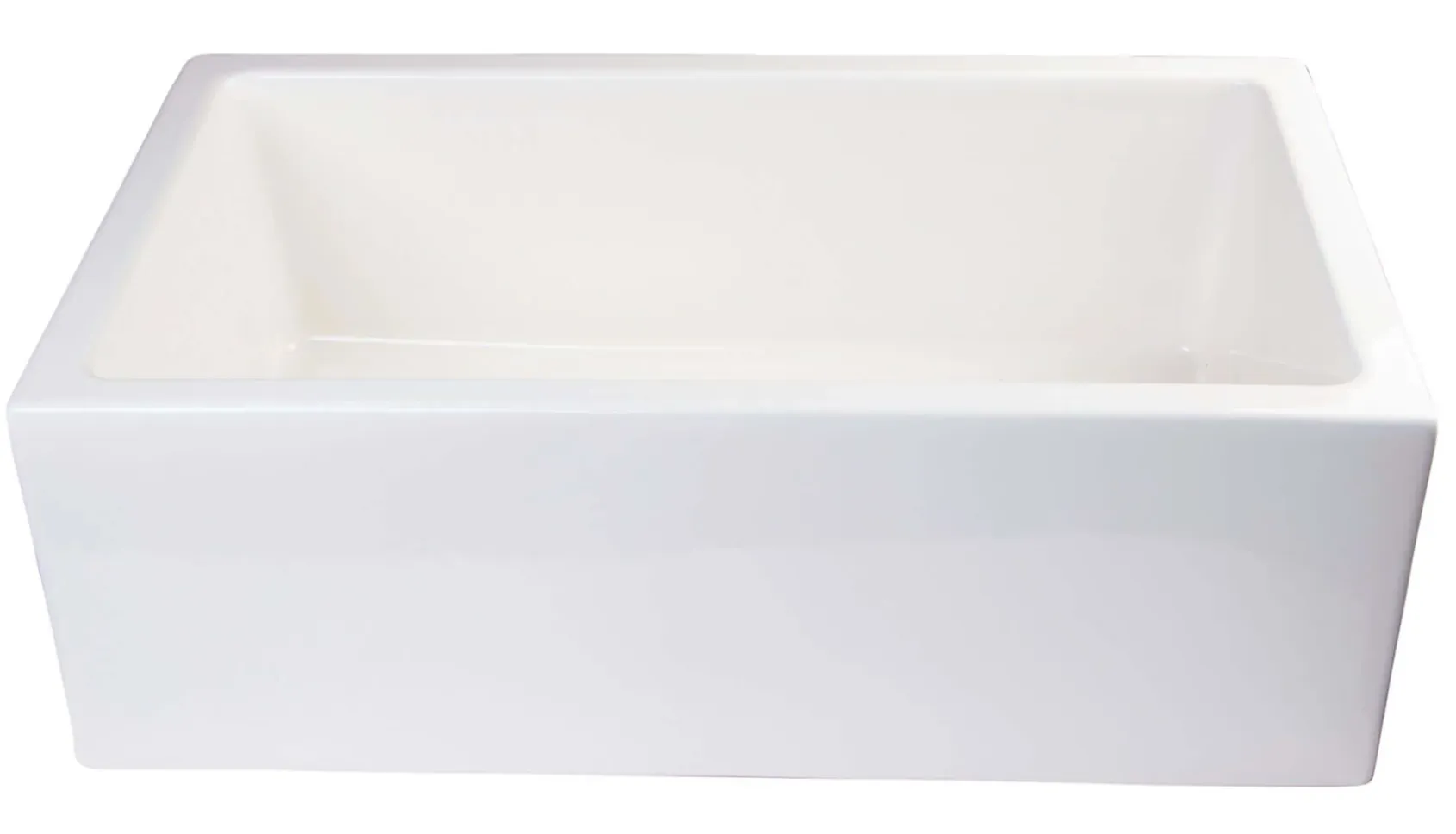 ALFI 30" Single Bowl Thick Wall Fireclay Farmhouse Apron Sink, Biscuit, AB3018SB-B