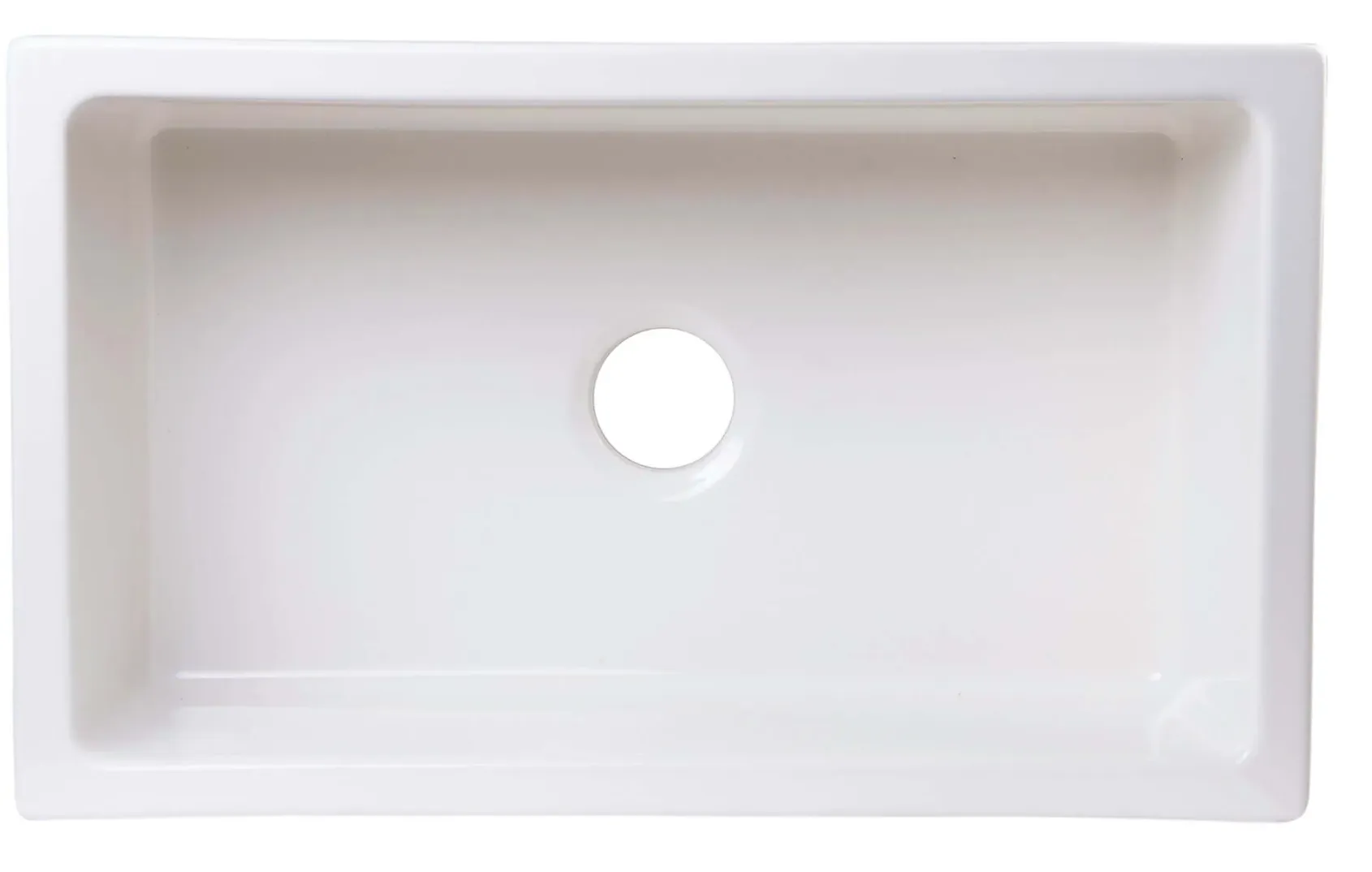 ALFI 30" Single Bowl Thick Wall Fireclay Farmhouse Apron Sink, Biscuit, AB3018SB-B