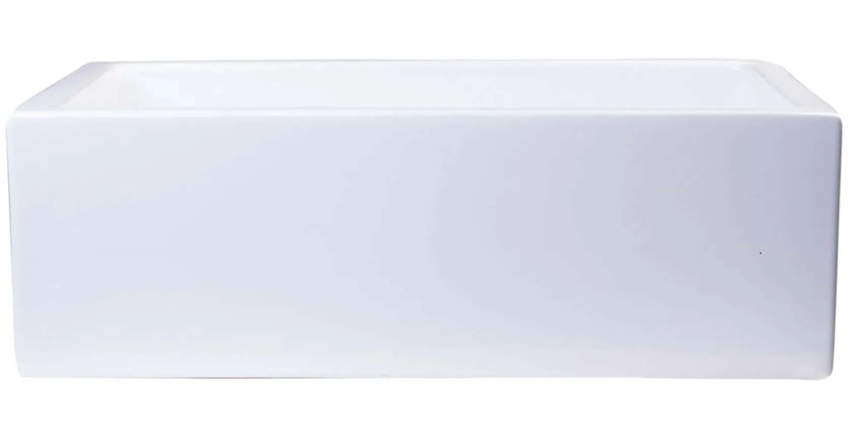 ALFI 30" Single Bowl Thick Wall Fireclay Farmhouse Apron Sink, White, AB3018SB-W