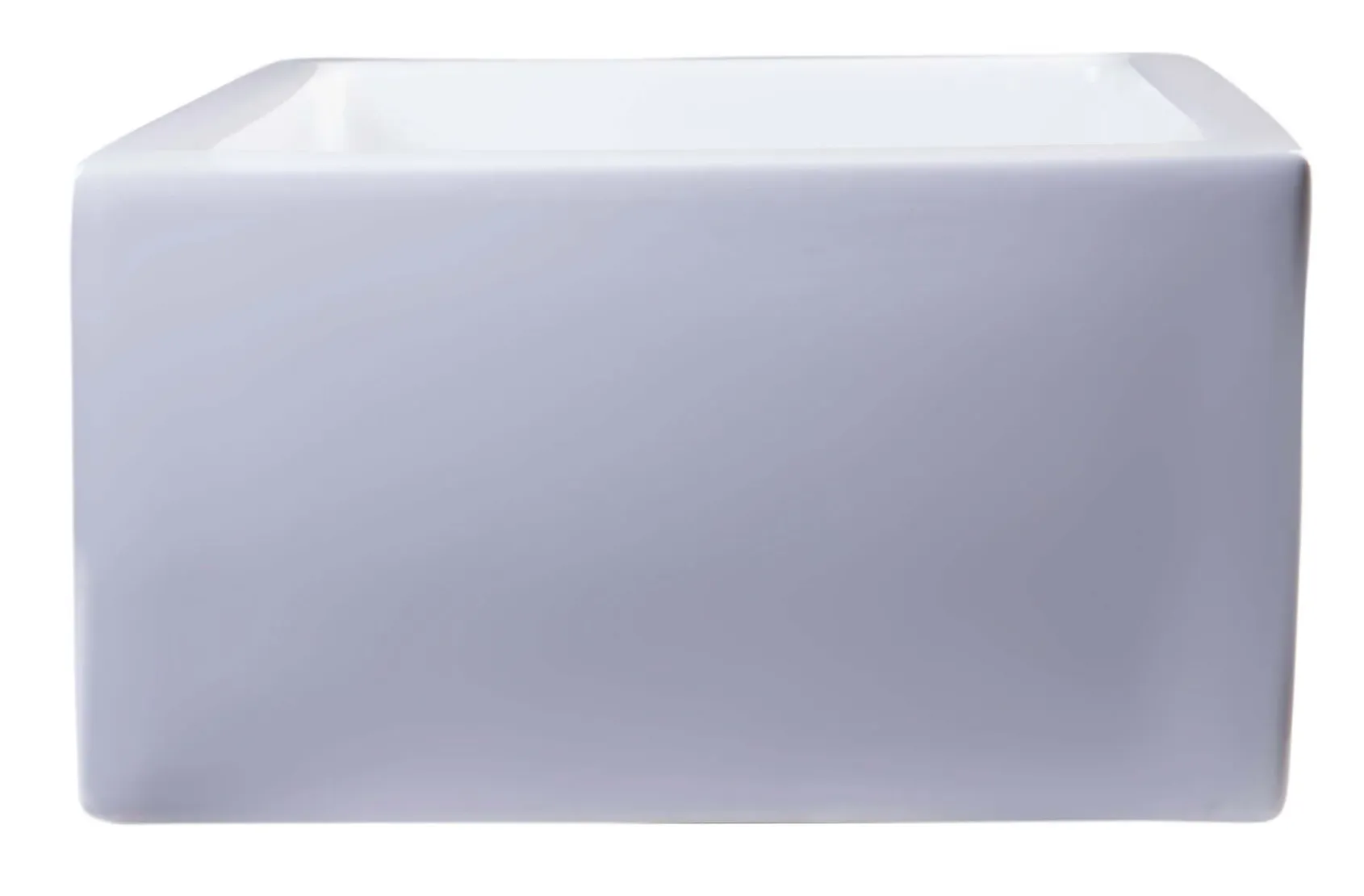 ALFI 30" Single Bowl Thick Wall Fireclay Farmhouse Apron Sink, White, AB3018SB-W