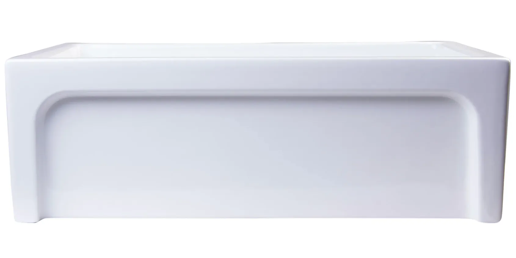 ALFI 30" Single Bowl Thick Wall Fireclay Farmhouse Apron Sink, White, AB3018ARCH-W