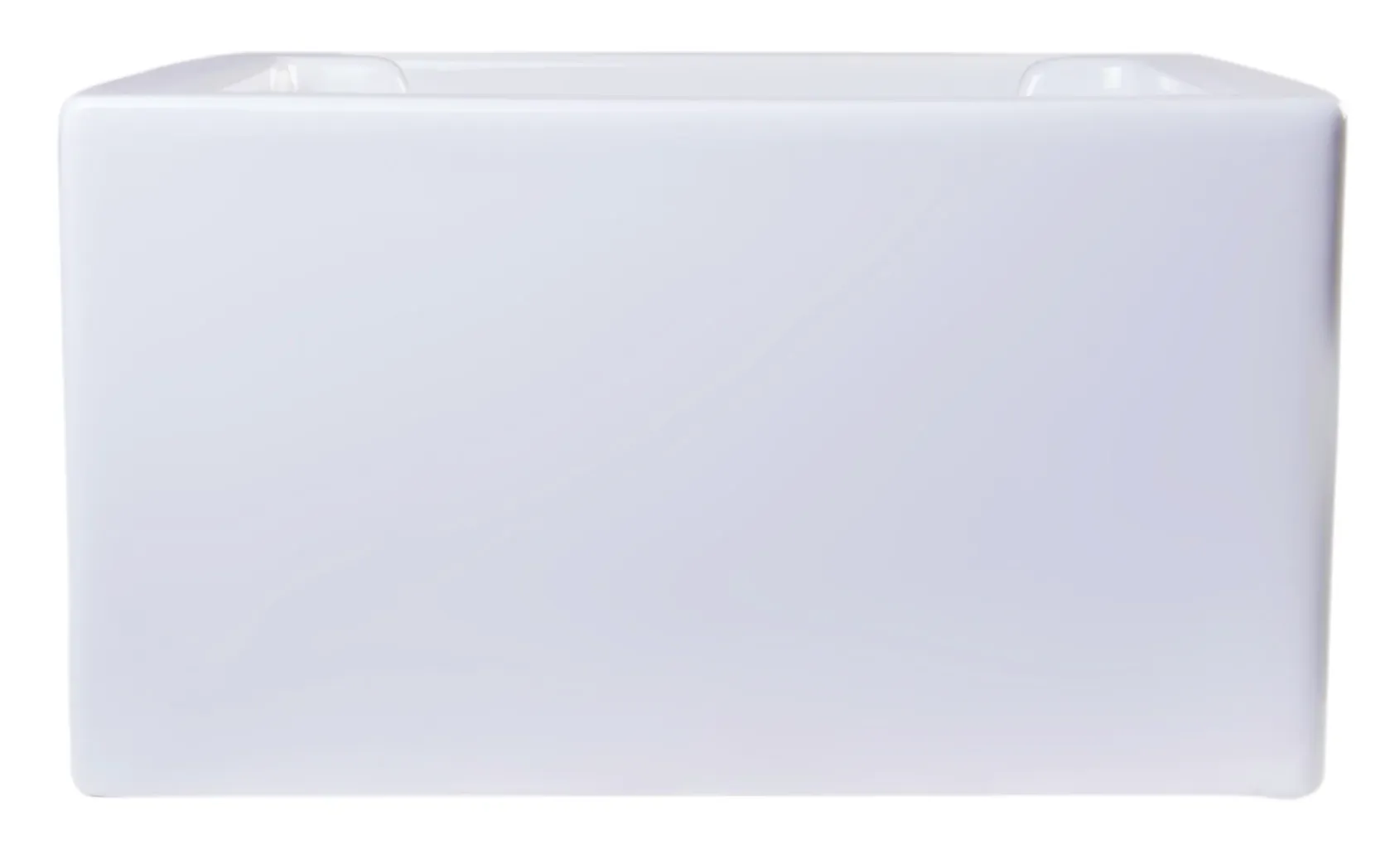 ALFI 36" Smooth Double Bowl Thick Wall Fireclay Farmhouse Sink, White, AB3618DB-W