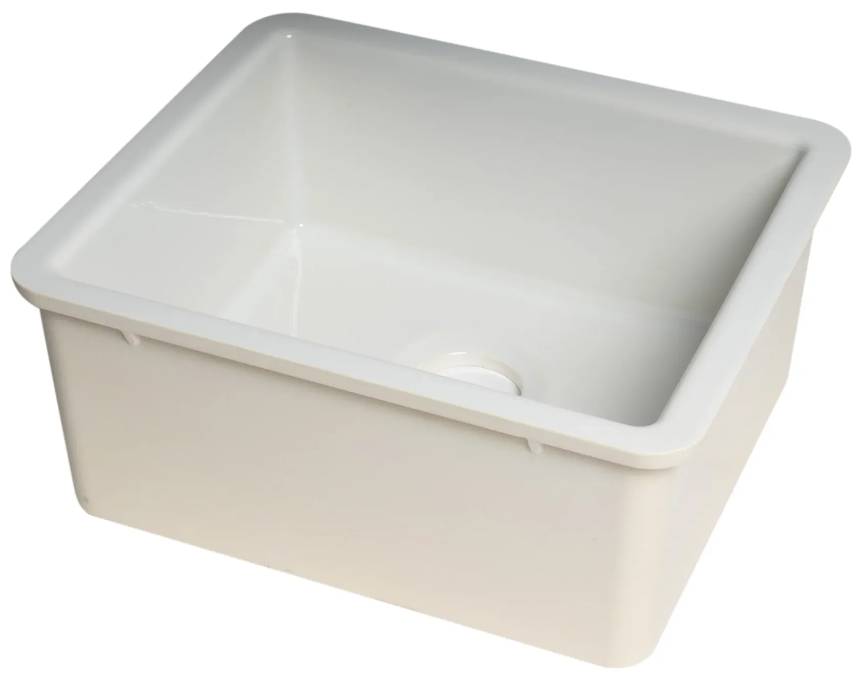Alfi 20" White Fireclay Undermount Kitchen Sink, AB2017