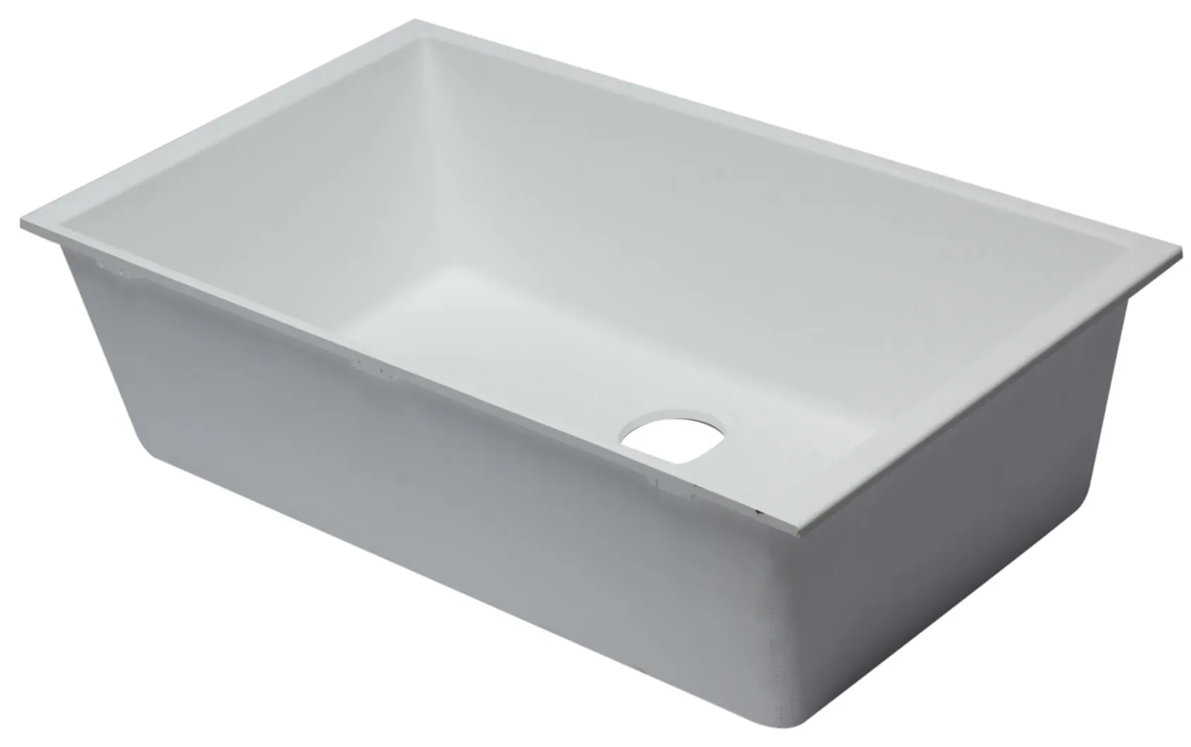 ALFI White 33" Single Bowl Undermount Granite Composite Kitchen Sink, AB3322UM-W