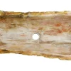Allstone 29.5" Petrified Wood Stone Vessel Sink, Red Orange, PEWD-#031