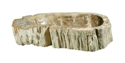 Allstone W 26″ x D 14.5″ x H 5.5″ Petrified Wood Stone Vessel Sink, Beige, Brown, PEWD-#033