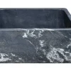 24" Black Glacier Quartz Stone Farmhouse Kitchen Sink, Reversible, KF242010-BGQ