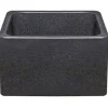 17" Black Granite Stone Farmhouse Kitchen Sink, Single Bowl, Reversible, KF171710-BK