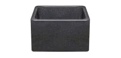 17" Black Granite Stone Farmhouse Kitchen Sink, Single Bowl, Reversible, KF171710-BK