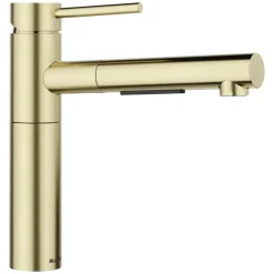 Blanco Alta II Low Arc Pull-Out Kitchen Faucet, Satin Gold, 1.5 GPM, Brass, 527561