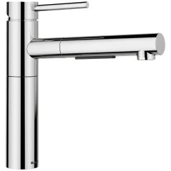 Blanco Alta II Low Arc Pull-Out Kitchen Faucet, Chrome, 1.5 GPM, Brass, 527558