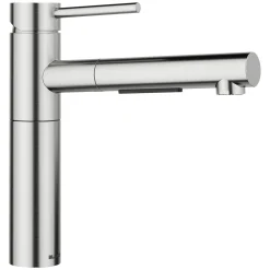 Blanco Alta II Low Arc Pull-Out Kitchen Faucet, PVD Steel, 1.5 GPM, Brass, 527559