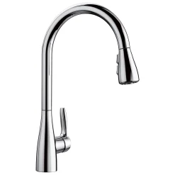 Blanco Atura 1.5 GPM Brass Kitchen Faucet, Pull-Down, Polished Chrome, 442207
