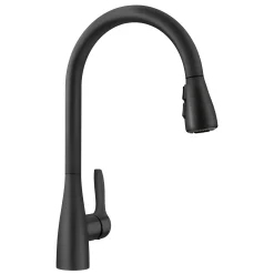Blanco Atura Pull-Down Dual-Spray Kitchen Faucet, Matte Black, 1.5 GPM, Brass, 443027