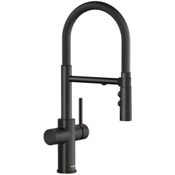 Blanco Catris Flexo Filter-Ready Semi-Pro Pull-Down Dual-Spray Kitchen Faucet, Matte Black, 1.5 GPM, Brass, 442992