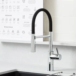 Blanco Catris Flexo Semi-Pro Pull-Down Dual-Spray Kitchen Faucet, Chrome, 1.5 GPM, Brass, 402447
