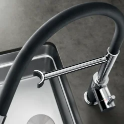 Blanco Catris Flexo Semi-Pro Pull-Down Dual-Spray Kitchen Faucet, Chrome, 1.5 GPM, Brass, 402447