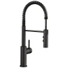 Blanco Catris Semi-Pro Pull-Down Dual-Spray Kitchen Faucet, Matte Black, 1.5 GPM, Brass, 443032