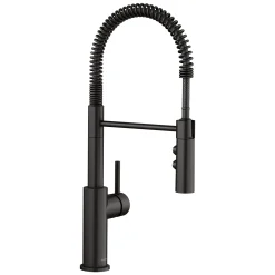 Blanco Catris Semi-Pro Pull-Down Dual-Spray Kitchen Faucet, Matte Black, 1.5 GPM, Brass, 443032