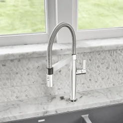 Blanco Culina 2.2 GPM Brass Kitchen Faucet, Semi-Pro, Polished Chrome, 441622