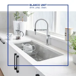 Blanco Culina 2.2 GPM Brass Kitchen Faucet, Semi-Pro, Polished Chrome, 441622