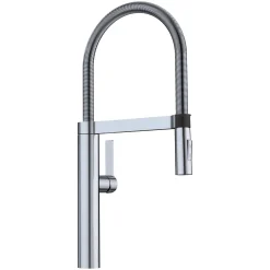 Blanco Culina 1.8 GPM Brass Kitchen Faucet, Semi-Pro, Satin Nickel, 441407