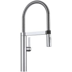 Blanco Culina 2.2 GPM Brass Kitchen Faucet, Semi-Pro, Polished Chrome, 441331