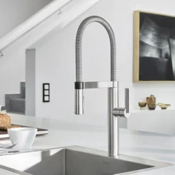 Blanco Culina 2.2 GPM Brass Kitchen Faucet, Semi-Pro, Polished Chrome, 441331