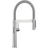 Blanco Culina II Mini Sensor Pull-Down Dual-Spray Kitchen Faucet, PVD Steel, 1.5 GPM, Brass, 527477