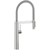 Blanco Culina II Semi-Pro Pull-Down Dual-Spray Kitchen Faucet, PVD Steel, 1.5 GPM, Brass, 527472