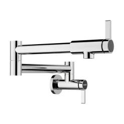 Blanco Culina II Wall-Mounted Pot Filler, Chrome, 1.5 GPM, Brass, 527485