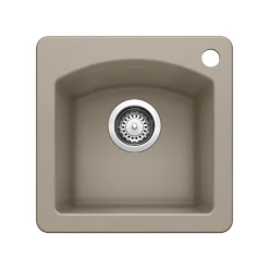 Blanco Diamond 15" Square Granite Composite Bar/Prep Sink, Silgranit, Truffle, 441295