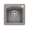 Blanco Diamond 15" Square Granite Composite Bar/Prep Sink, Silgranit, Metallic Gray, 440203
