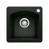 Blanco Diamond 15" Square Granite Composite Bar/Prep Sink, Silgranit, Coal Black, 442915