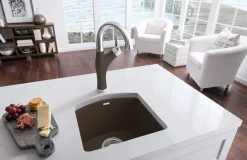 Blanco Diamond 15" Square Granite Composite Bar/Prep Sink, Silgranit, Cafe, 440202
