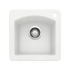 Blanco Diamond 15" Square Granite Composite Bar/Prep Sink, Silgranit, White, 440205