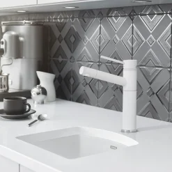 Blanco Diamond 15" Square Granite Composite Bar/Prep Sink, Silgranit, White, 440205