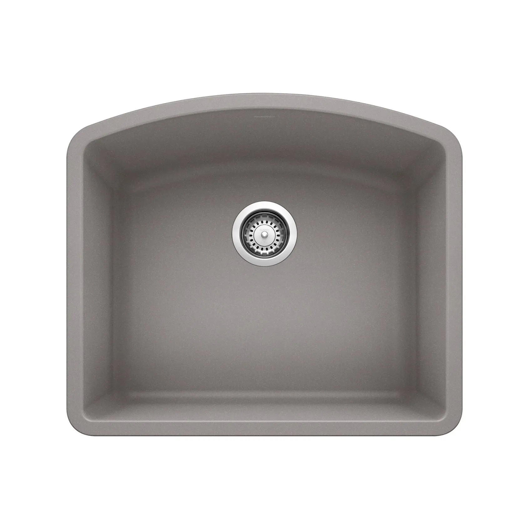 Blanco Diamond 24" Undermount Granite Composite Kitchen Sink, Silgranit, Metallic Gray, 440173