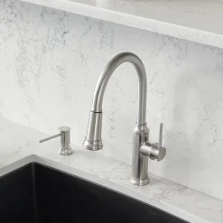 Blanco Empressa 1.5 GPM Brass Kitchen Faucet, Pull-Down, Stainless, 442500