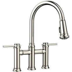 Blanco Empressa 1.5 GPM Brass Kitchen Faucet, Pull-Down, Polished Nickel, 442506