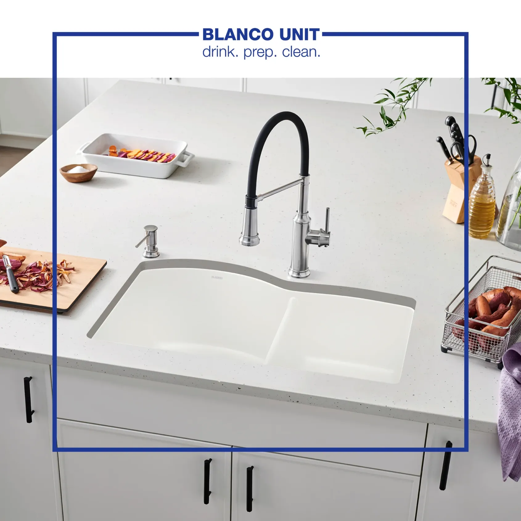 Blanco Empressa 1.5 GPM Brass Kitchen Faucet, Semi-Pro, Stainless, 442509