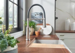 Blanco Empressa 1.5 GPM Brass Kitchen Faucet, Semi-Pro, Stainless, 442509