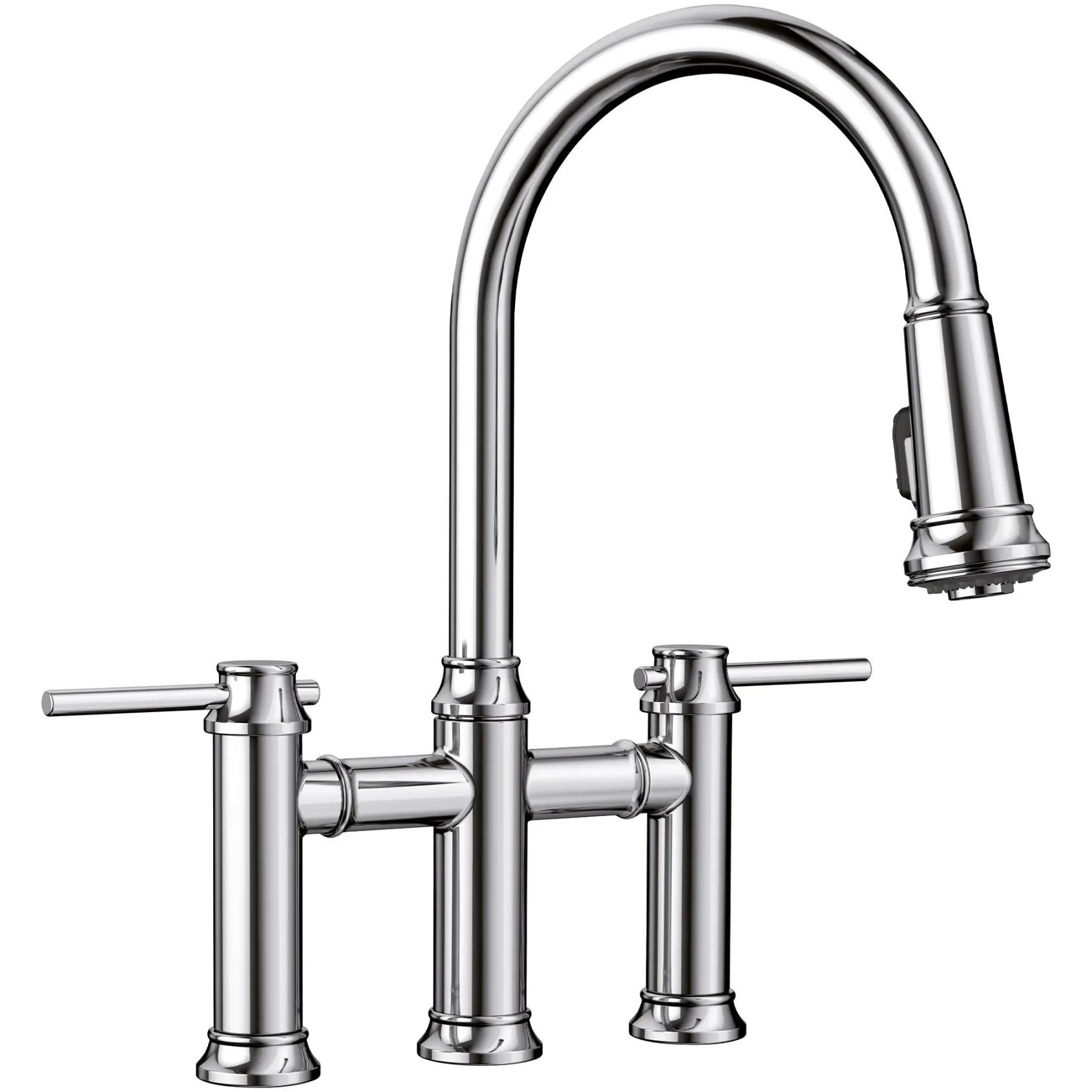 Blanco Empressa 1.5 GPM Brass Kitchen Faucet, Pull-Down, Polished Chrome, 442504