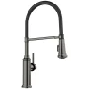 Blanco Empressa Semi-Pro Pull-Down Dual-Spray Kitchen Faucet, Satin Dark Steel, 1.5 GPM, Brass, 443264