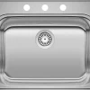 Blanco Essential 25" Drop In/Topmount Stainless Steel Laundry Sink, 20 Gauge, 441400