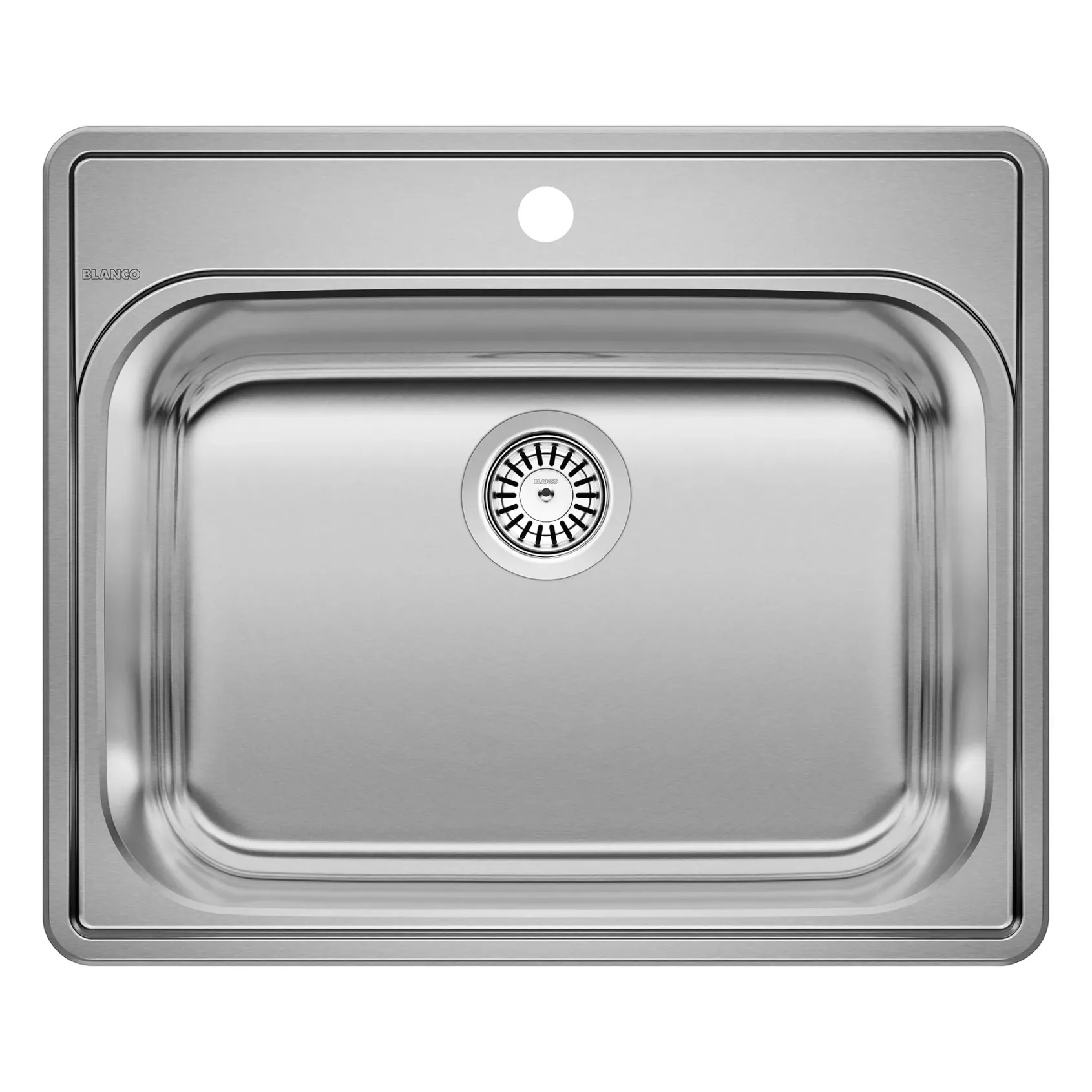 Blanco Essential 25" Drop In/Topmount Stainless Steel Laundry Sink, 20 Gauge, Brushed Finish, 441078