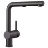 Blanco Linus 1.5 GPM Brass Kitchen Faucet, Pull-Out, Anthracite, 526367