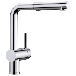Blanco Linus 1.5 GPM Brass Kitchen Faucet, Pull-Out, Polished Chrome, 526365