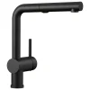 Blanco Linus 1.5 GPM Brass Kitchen Faucet, Pull-Out, Coal Black, 526374