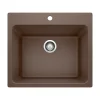 Blanco Liven 25" Dual Mount Granite Composite Laundry Sink, Silgranit, Cafe, 401922
